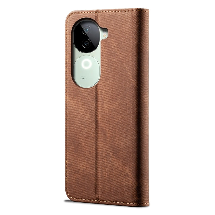 For vivo V40e 5G India / iQOO Z9s 5G Denim Texture Flip Leather Phone Case