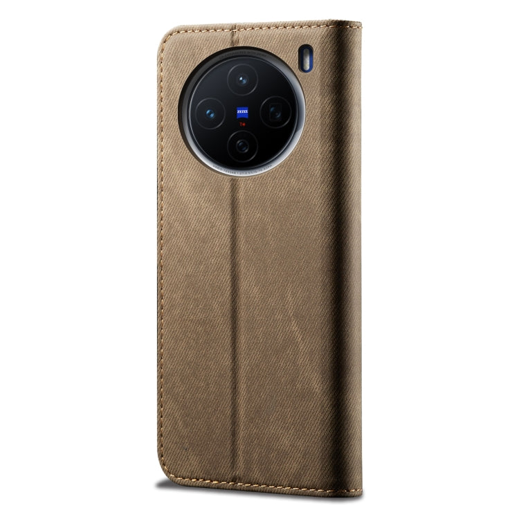 For vivo X200 Denim Texture Flip Leather Phone Case