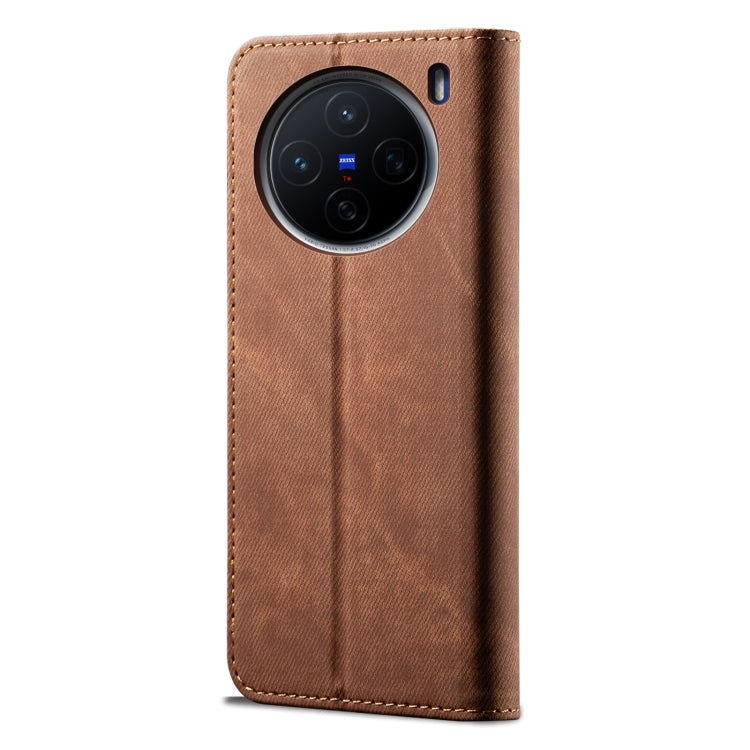 For vivo X200 Denim Texture Flip Leather Phone Case