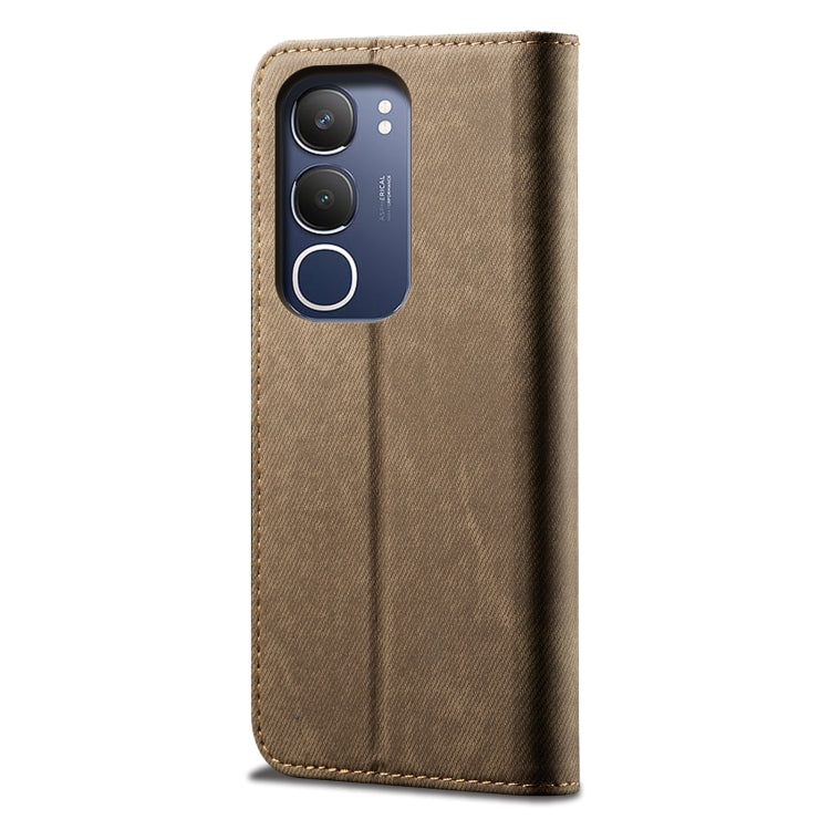 For vivo Y19s 4G Denim Texture Flip Leather Phone Case