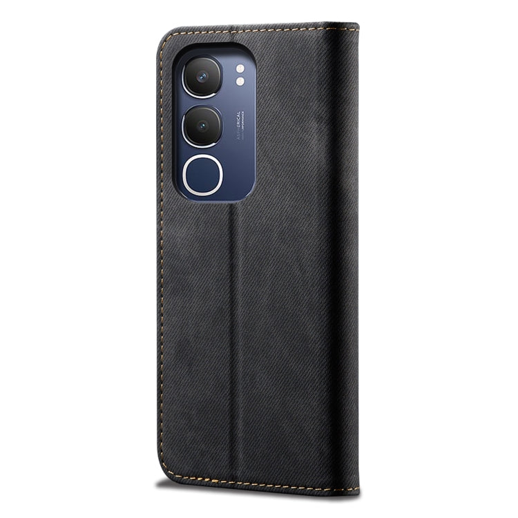 For vivo Y19s 4G Denim Texture Flip Leather Phone Case