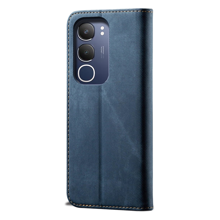 For vivo Y19s 4G Denim Texture Flip Leather Phone Case