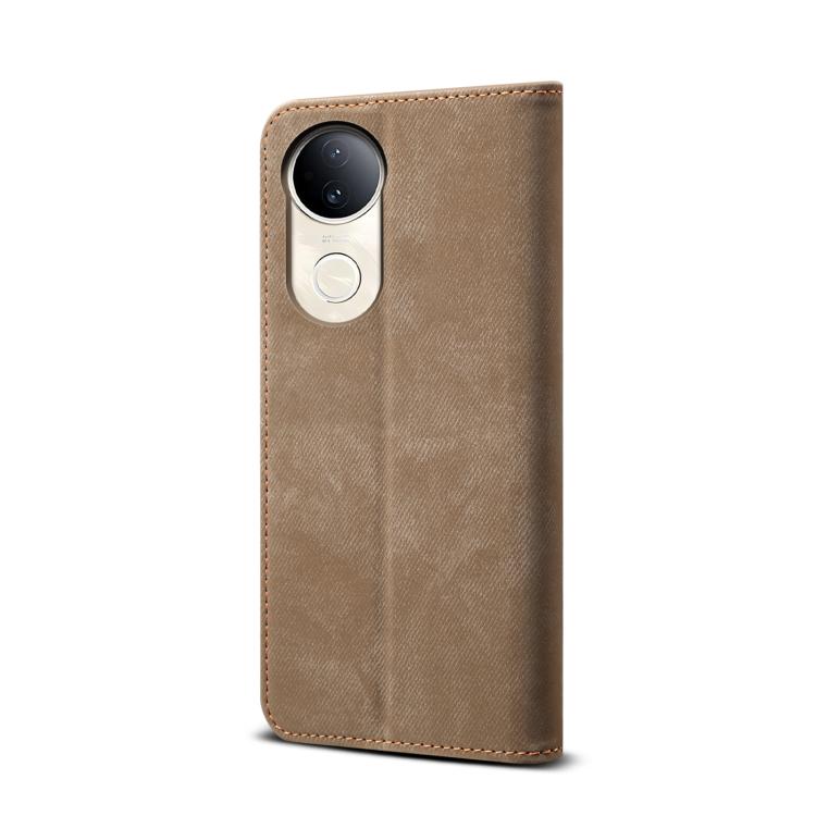 For vivo V50 Denim Texture Flip Leather Phone Case
