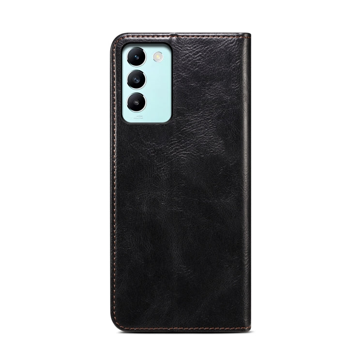For vivo T3 / Y200E / Y100 IND Oil Wax Crazy Horse Texture Leather Phone Case