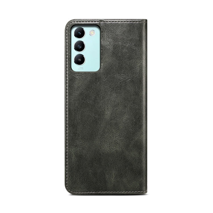 For vivo T3 / Y200E / Y100 IND Oil Wax Crazy Horse Texture Leather Phone Case