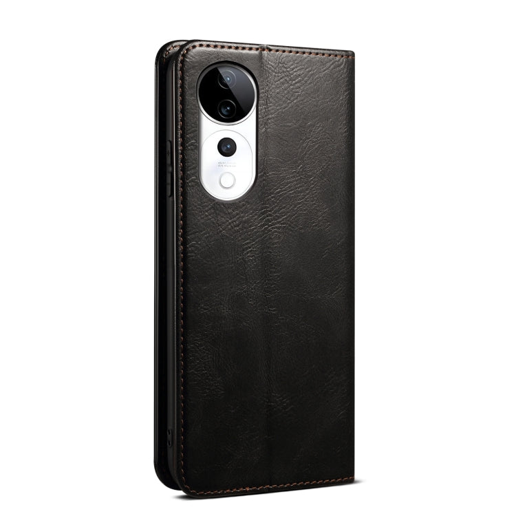 For vivo S19 Oil Wax Crazy Horse Texture Leather Phone Case