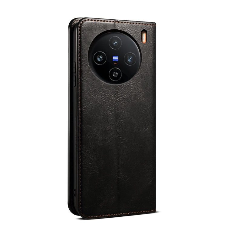 For vivo X100 Ultra Oil Wax Crazy Horse Texture Leather Phone Case