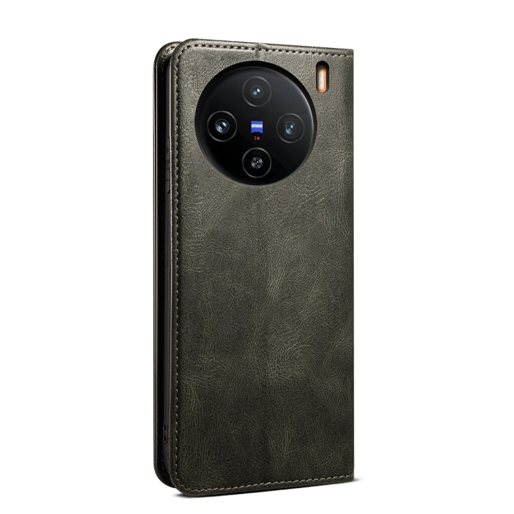 For vivo X100 Ultra Oil Wax Crazy Horse Texture Leather Phone Case