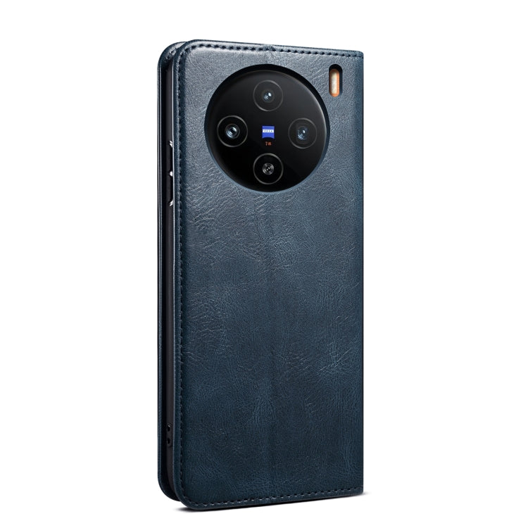 For vivo X100 Ultra Oil Wax Crazy Horse Texture Leather Phone Case
