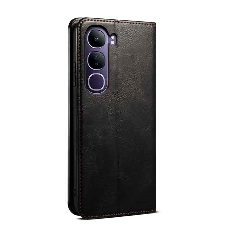 For vivo V40 Lite 4G IDN / 5G IDN Oil Wax Crazy Horse Texture Leather Phone Case