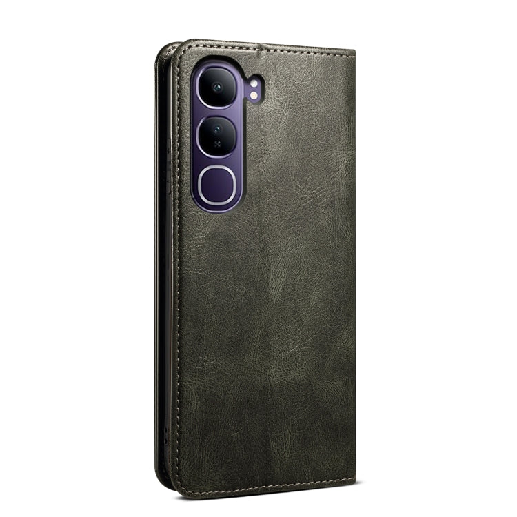 For vivo V40 Lite 4G IDN / 5G IDN Oil Wax Crazy Horse Texture Leather Phone Case