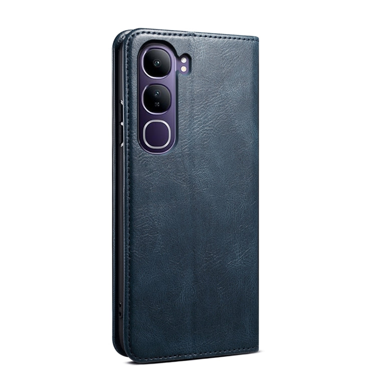 For vivo V40 Lite 4G IDN / 5G IDN Oil Wax Crazy Horse Texture Leather Phone Case