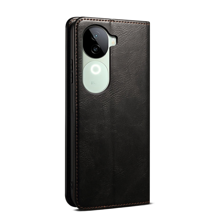 For vivo V40e 5G India / iQOO Z9s 5G Oil Wax Crazy Horse Texture Leather Phone Case