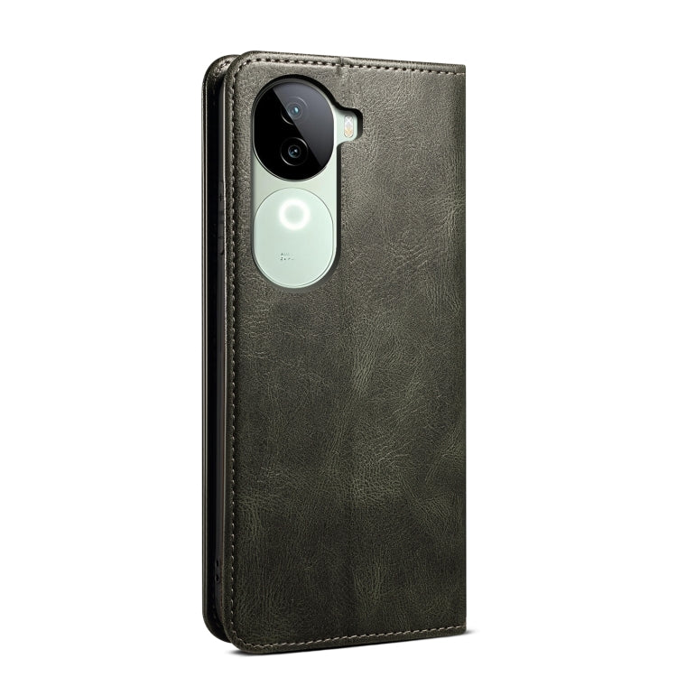 For vivo V40e 5G India / iQOO Z9s 5G Oil Wax Crazy Horse Texture Leather Phone Case