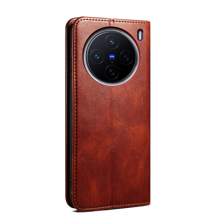 For vivo X200 Oil Wax Crazy Horse Texture Leather Phone Case
