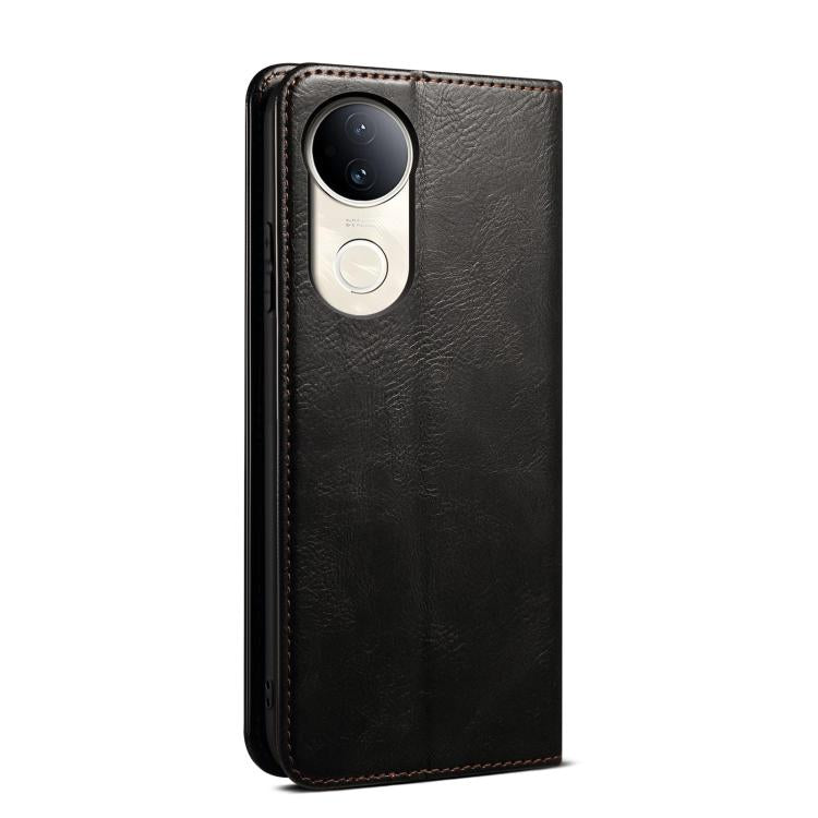 For vivo V50 Oil Wax Crazy Horse Texture Leather Phone Case