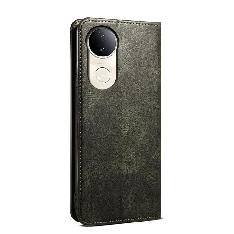 For vivo V50 Oil Wax Crazy Horse Texture Leather Phone Case