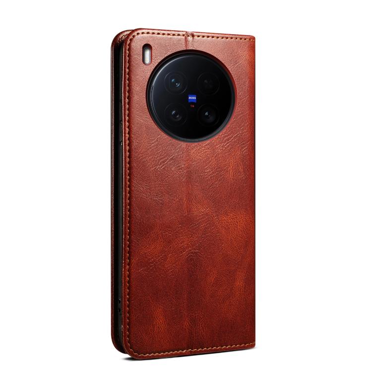 For vivo X200 Ultra Oil Wax Crazy Horse Texture Leather Phone Case