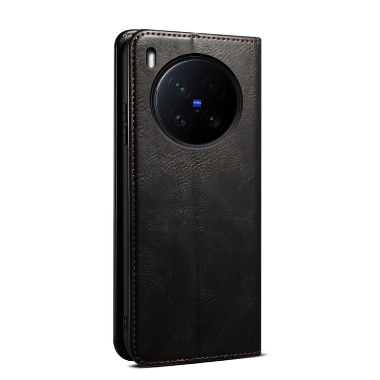 For vivo X200 Ultra Oil Wax Crazy Horse Texture Leather Phone Case