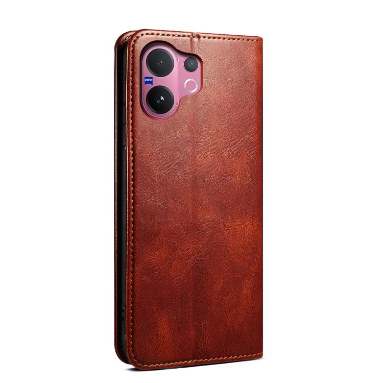 For vivo V60 5G Oil Wax Crazy Horse Texture Leather Phone Case
