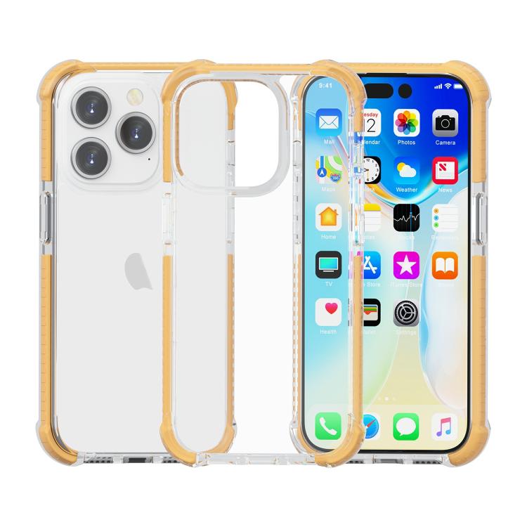 For iPhone 15 Pro Max Four-corner Shockproof TPU Hybrid Acrylic Phone Case