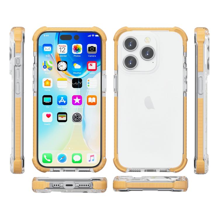 For iPhone 15 Pro Max Four-corner Shockproof TPU Hybrid Acrylic Phone Case