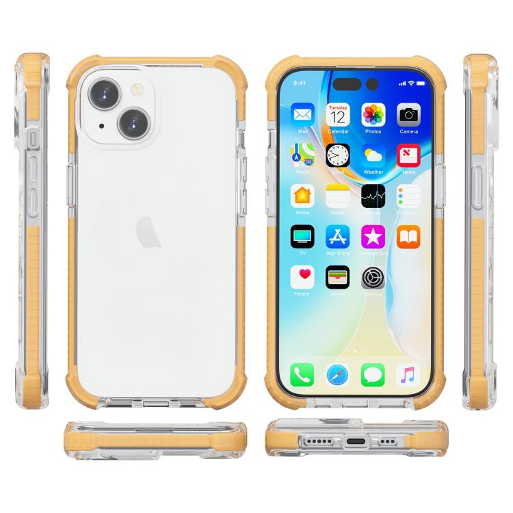 For iPhone 15 Plus Four-corner Shockproof TPU Hybrid Acrylic Phone Case
