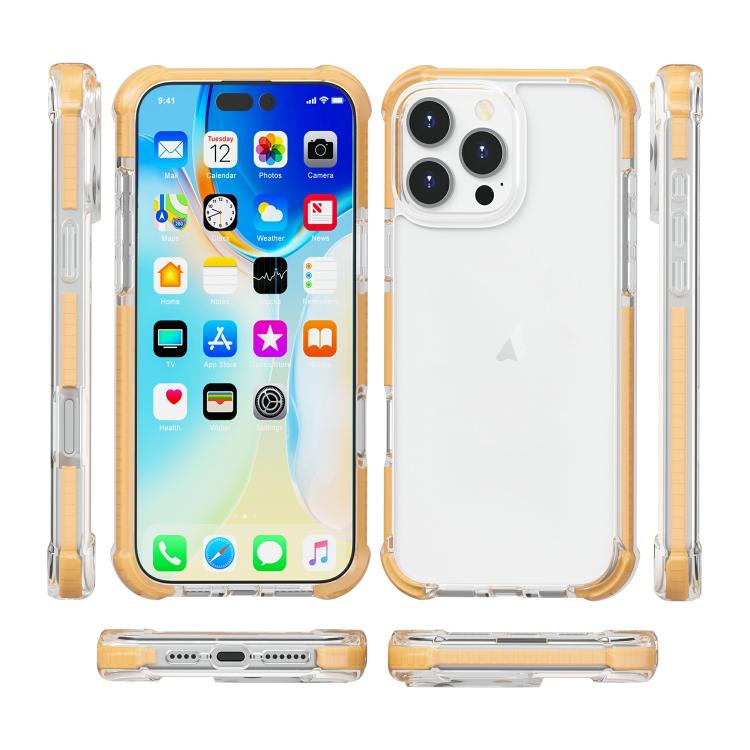 For iPhone 16 Pro Max Four-corner Shockproof TPU Hybrid Acrylic Phone Case
