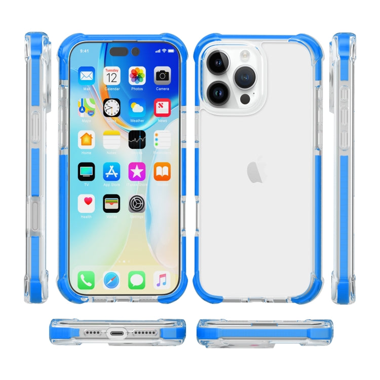 For iPhone 16 Pro Four-corner Shockproof TPU Hybrid Acrylic Phone Case