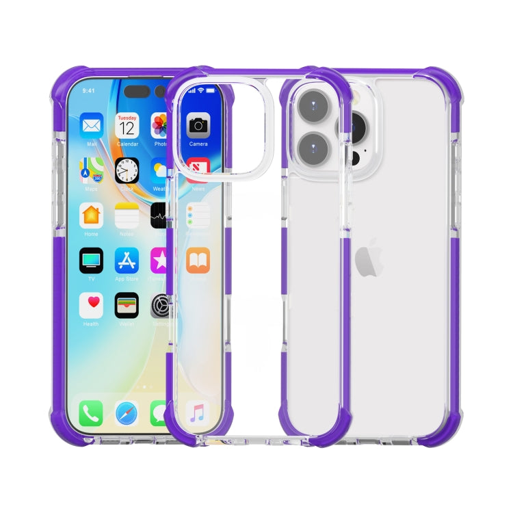 For iPhone 16 Pro Four-corner Shockproof TPU Hybrid Acrylic Phone Case