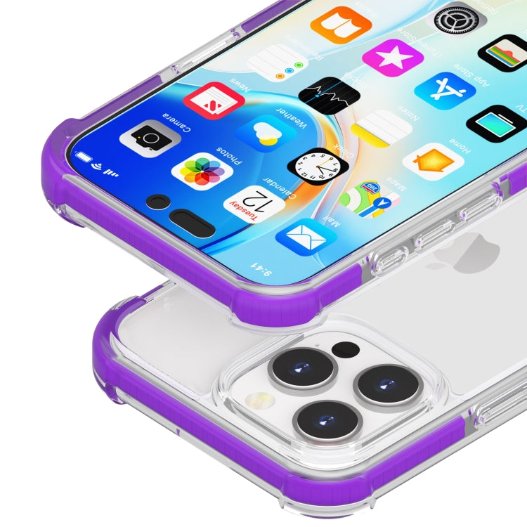 For iPhone 16 Pro Four-corner Shockproof TPU Hybrid Acrylic Phone Case