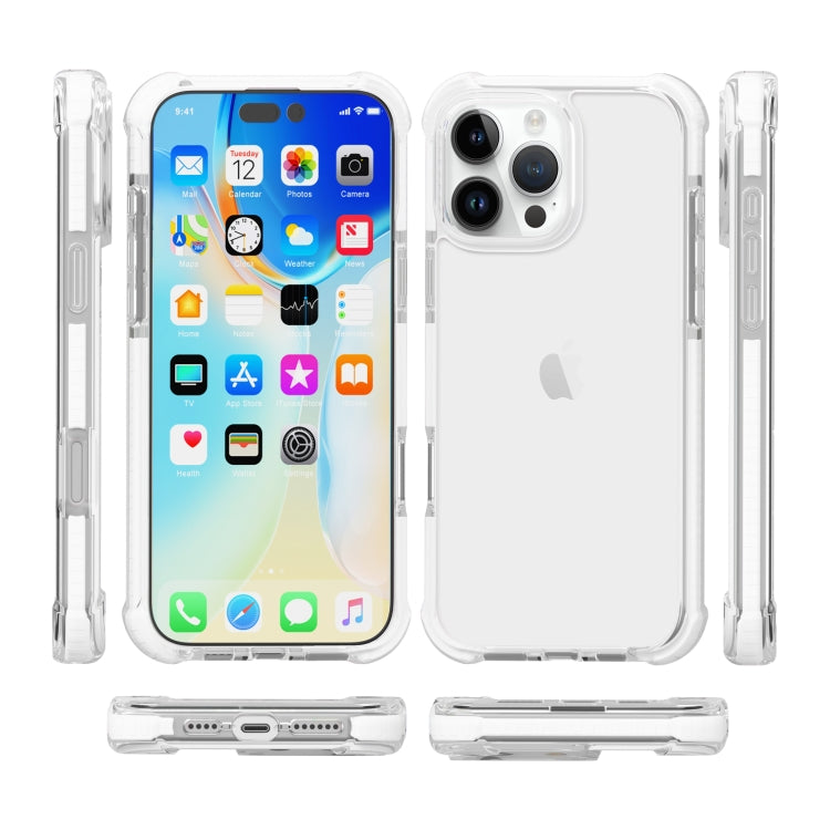 For iPhone 16 Pro Four-corner Shockproof TPU Hybrid Acrylic Phone Case