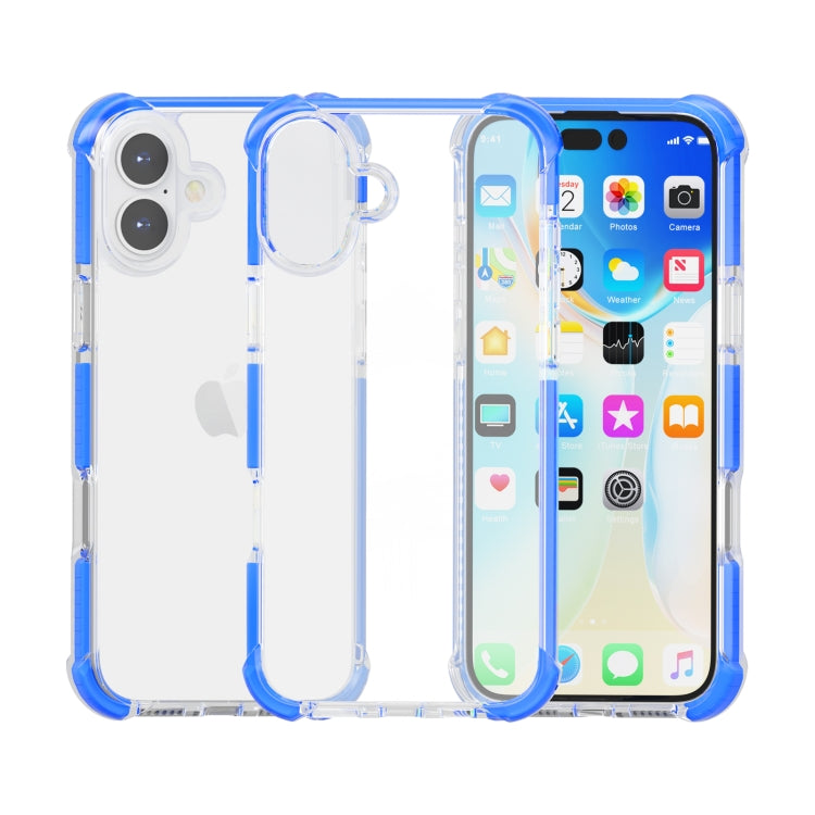 For iPhone 16 Plus Four-corner Shockproof TPU Hybrid Acrylic Phone Case