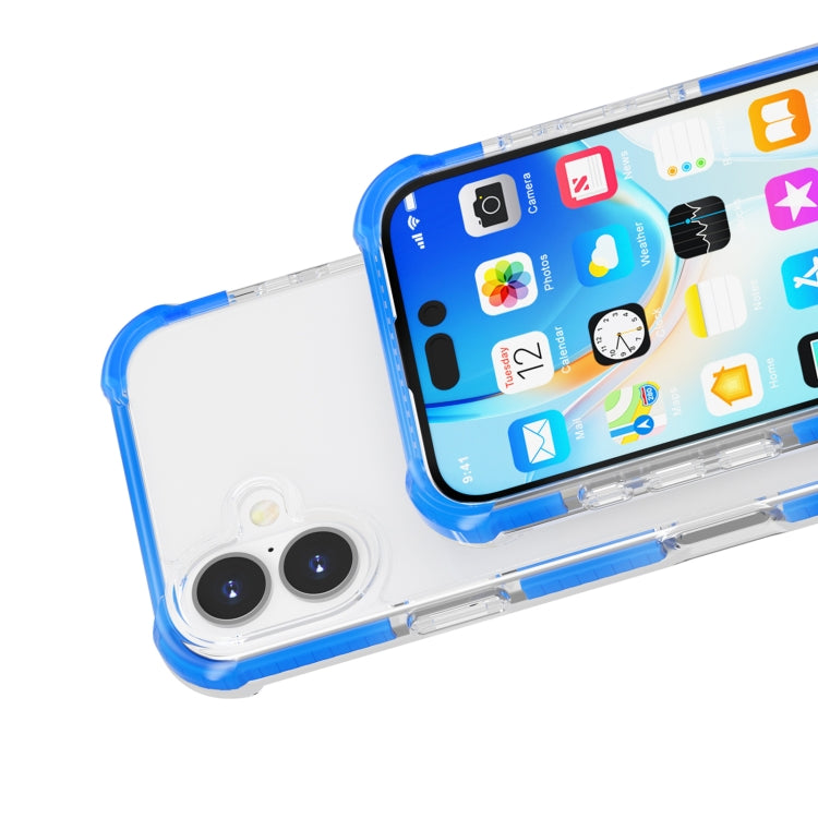 For iPhone 16 Plus Four-corner Shockproof TPU Hybrid Acrylic Phone Case