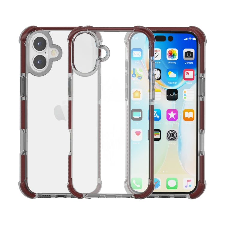 For iPhone 16 Plus Four-corner Shockproof TPU Hybrid Acrylic Phone Case
