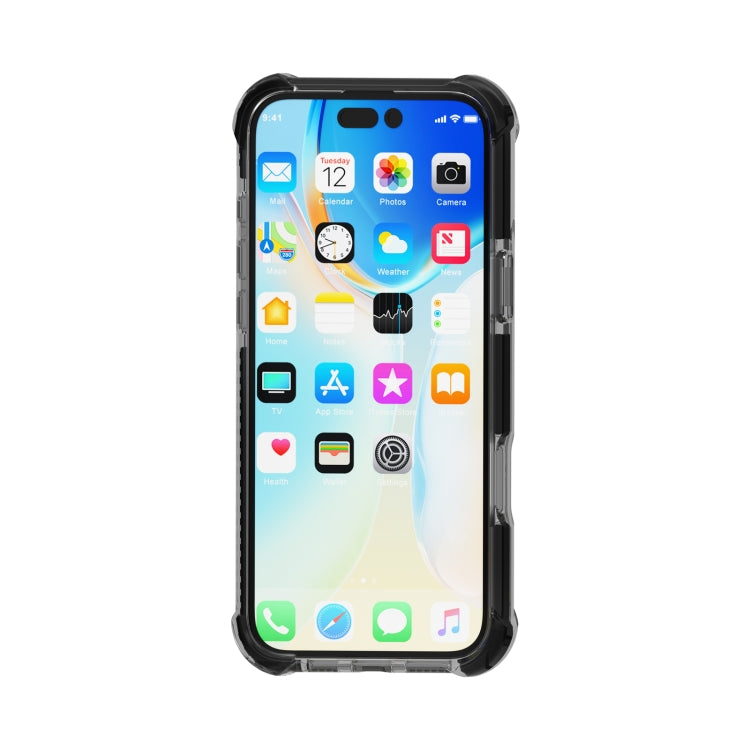 For iPhone 16 Plus Four-corner Shockproof TPU Hybrid Acrylic Phone Case