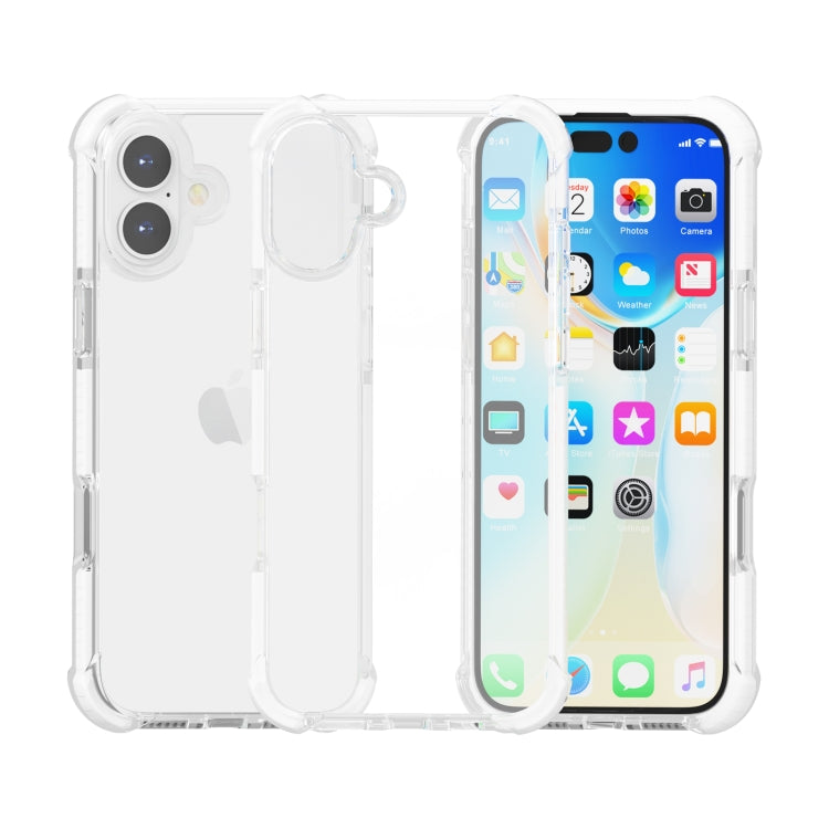 For iPhone 16 Plus Four-corner Shockproof TPU Hybrid Acrylic Phone Case