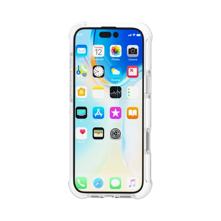 For iPhone 16 Plus Four-corner Shockproof TPU Hybrid Acrylic Phone Case