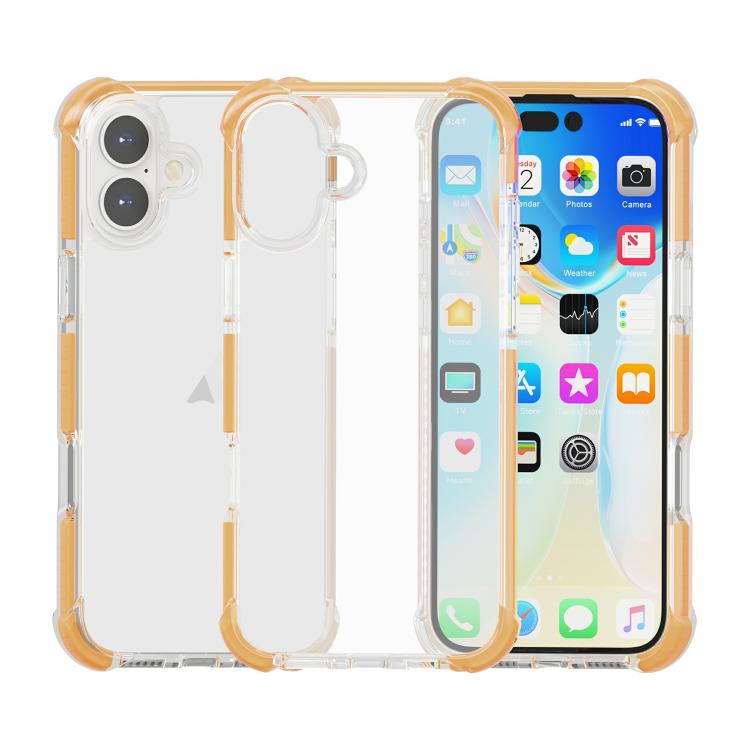 For iPhone 16 Plus Four-corner Shockproof TPU Hybrid Acrylic Phone Case