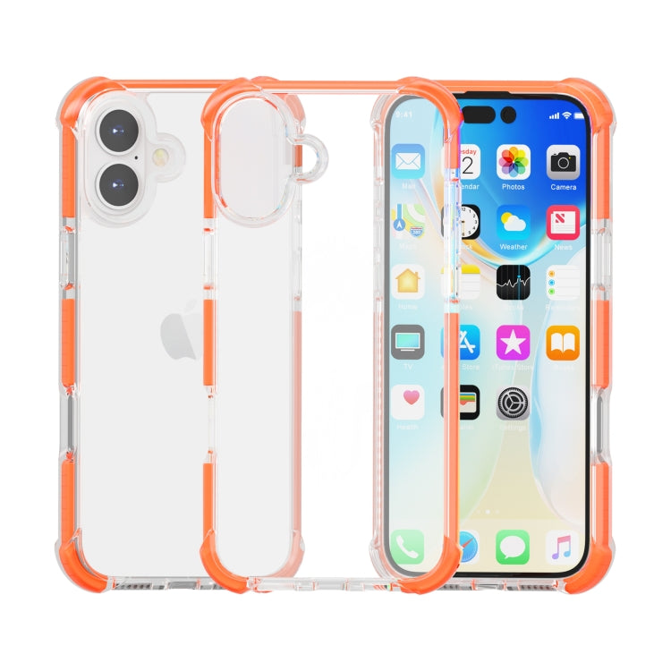 For iPhone 16 Four-corner Shockproof TPU Hybrid Acrylic Phone Case
