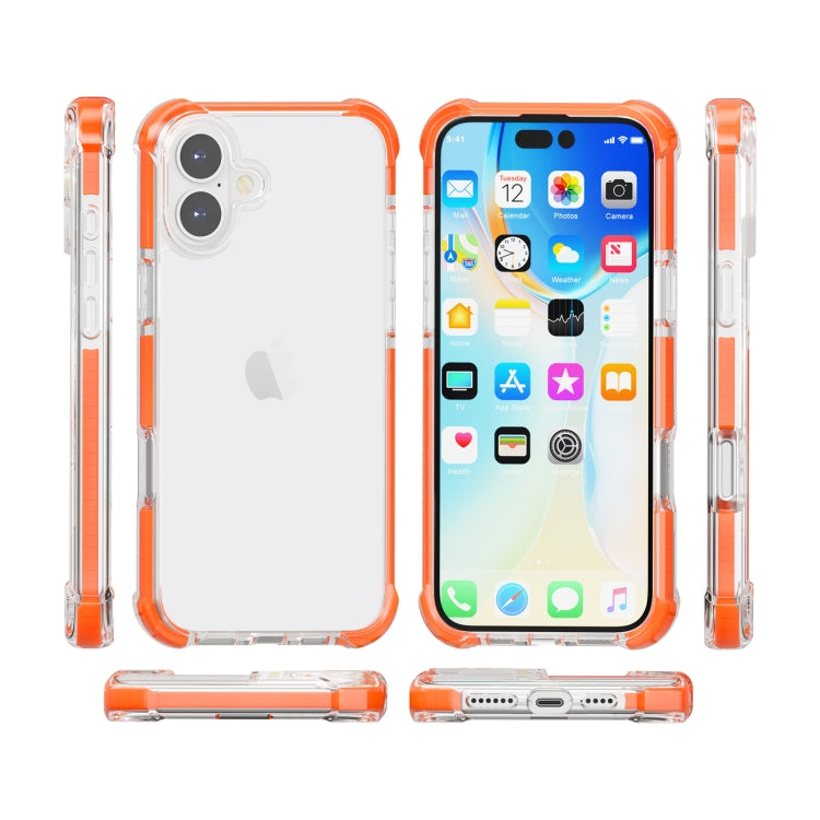 For iPhone 16 Four-corner Shockproof TPU Hybrid Acrylic Phone Case
