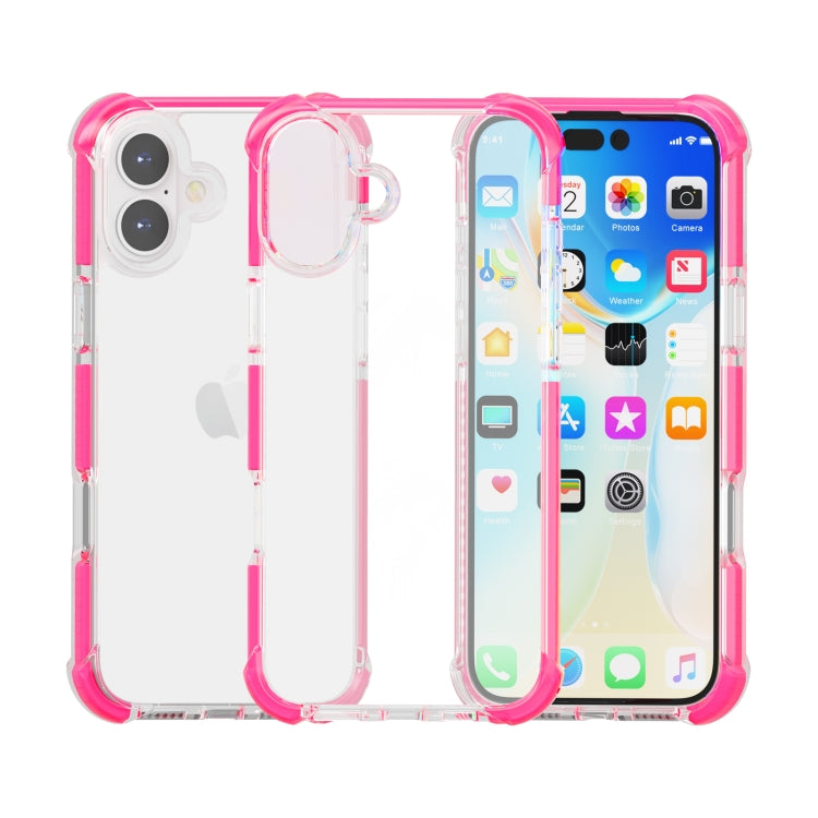 For iPhone 16 Four-corner Shockproof TPU Hybrid Acrylic Phone Case