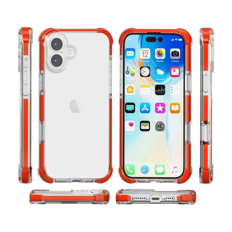 For iPhone 16 Four-corner Shockproof TPU Hybrid Acrylic Phone Case