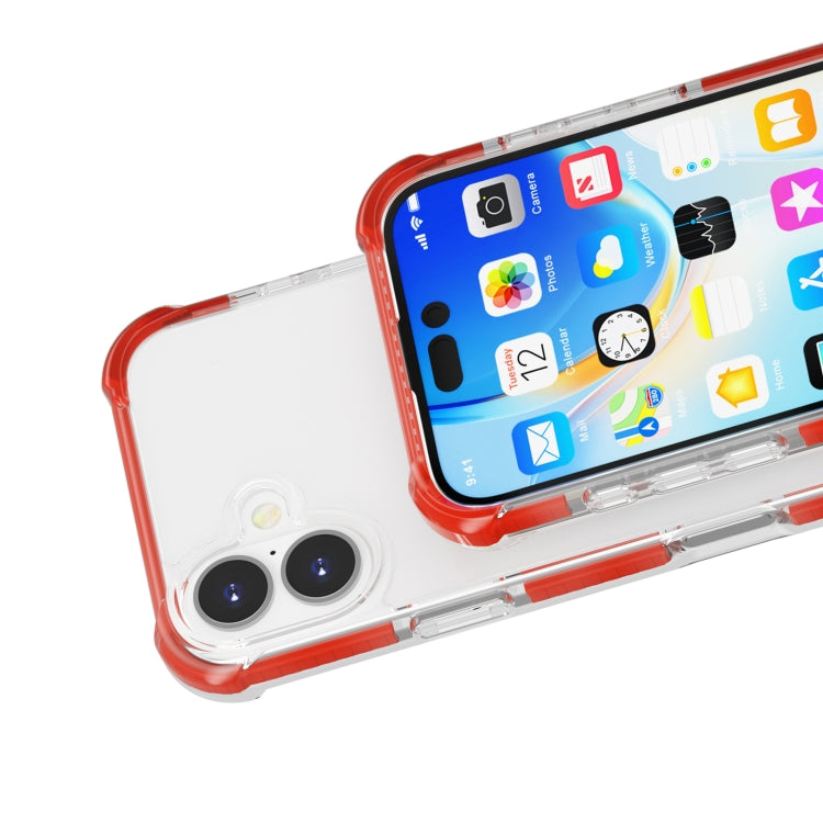 For iPhone 16 Four-corner Shockproof TPU Hybrid Acrylic Phone Case