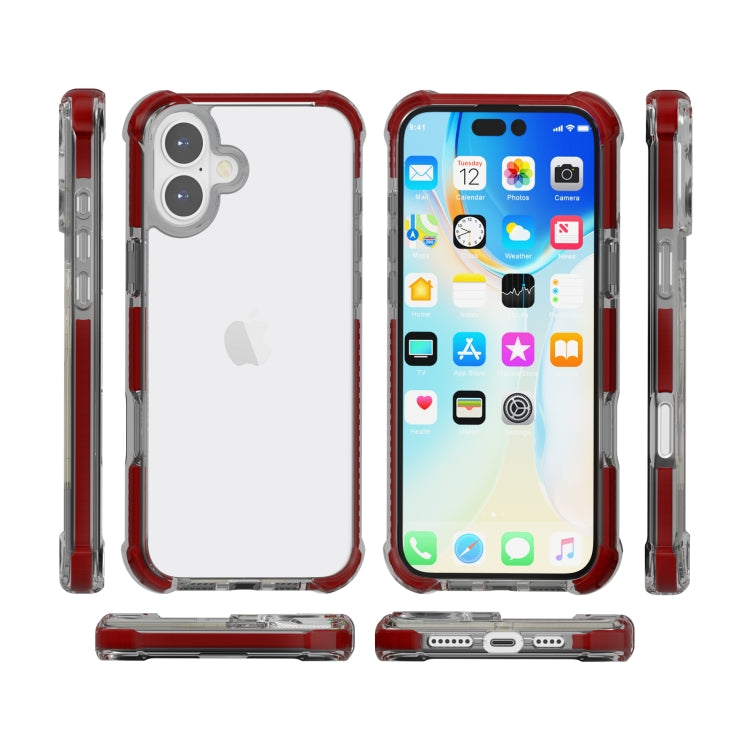 For iPhone 16 Four-corner Shockproof TPU Hybrid Acrylic Phone Case