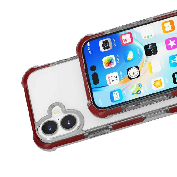 For iPhone 16 Four-corner Shockproof TPU Hybrid Acrylic Phone Case