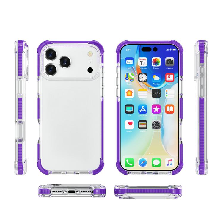 For iPhone 17 Pro Max Four-corner Shockproof TPU Hybrid Acrylic Phone Case