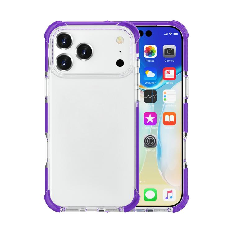 For iPhone 17 Pro Max Four-corner Shockproof TPU Hybrid Acrylic Phone Case