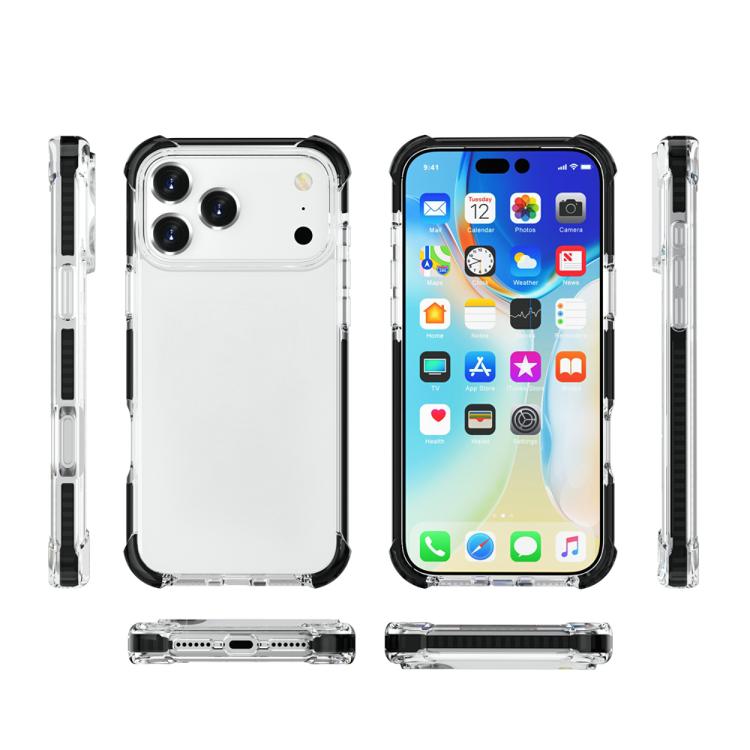 For iPhone 17 Pro Max Four-corner Shockproof TPU Hybrid Acrylic Phone Case