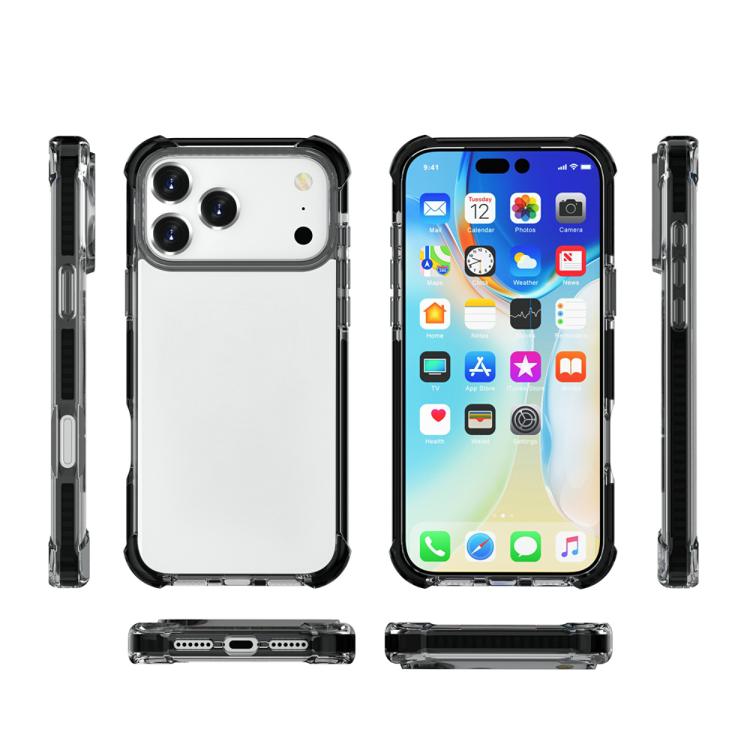 For iPhone 17 Pro Max Four-corner Shockproof TPU Hybrid Acrylic Phone Case